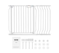 Asfasfq-Barrière De Sécurité Extensible 75-123 Cm Hauteur 76 Cm Barrière D'escalier À Fermeture Automatique Sans Perçage Grande Ouverture 533 Mm À 180° Clôtures Enfants Et Chiens Pour Couloir Intérie