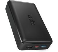 Asfasfq-Batterie Externe Powerbank 20.000 Mah, Usb C + 2 Usb A, Noire
