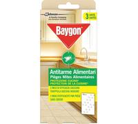 ASFASFq-Baygon Anti-Mites - Piège Mites Alimentaires - Jusqu'à 8 Semaines d'Efficacité - 3 Pièges