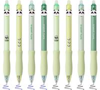 Asfasfq-Baytory 8 Stylos Gel Effaçables Rétractables Cs Fine Point 0,5 Mm À Séchage Rapide Stylo Encre Noir Et Bleu Avec Gomme Pour Une Écriture Fluide Des Anagrammes (Vert)