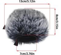 ASFASFq-Be in Your Mind Cache-Vent pour Microphone en Fourrure Compatible avec Zoom H5 H6 Enregistreur Numérique Portable Extérieur Micro Vent Couverture Bouclier Microphone Filtre Anti-Pop