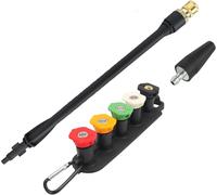 ASFASFq-Bear Force Baguette de rechange pour nettoyeur haute pression avec buse Turbo et 5 embouts de pulvérisation et support de buse compatible avec Vax Sterwins Parkside Lavor