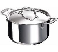 Asfasfq-Bekaline 12061244 Chef Faitout + Couvercle En Acier Inoxydable 24 Cm, Argenté