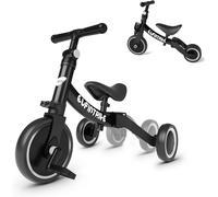 Asfasfq-Besrey 5 En 1 Tricycle Enfant Bébé Évolutif 1-4 Ans,Vélo Draisienne,Vélo Sans Pédale,Noir