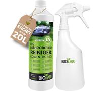 ASFASFq-BIOLAB Kit de nettoyage bio pour robot tondeuse, concentré 1:20 (1000 ml + flacon pulvérisateur) pour robot de nettoyage de tondeuse, convient pour Gardena, Husquarna, Bosch, Einhell, Worx ..