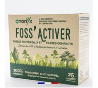 ASFASFq-BioTonyx - New Activateur Biologique FOSS¿ACTIVER - Entretien ou Traitement Choc Naturel 6 Mois - Fosse Septique & Micro-Station - 25 Doses Hydrosolubles - Made in France (NEW)