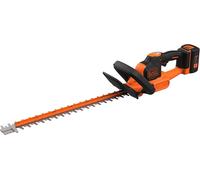ASFASFq-BLACK+DECKER Taille-Haies Electrique Sans Fil 36V 55 cm avec Batterie 2,5 Ah, Lame Asymétrique Double Action, Interrupteur, Poignée et Embout Lame de Scie, BCHTS3625L1-QW