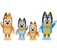 ASFASFq-BlueY Family Pack Lot de 4 Personnages articulés, Bingo, Maman Chilli et Papa Bandit, comme vu à la télévision, pour Enfants à partir de 3 Ans, BLY01100, Jeux précieux, Multicolore