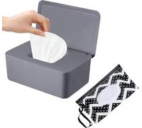 Asfasfq-Boite Lingette Bebe Et Sacs Lingettes Humides, Boîte Papier Toilette Humide Avec Couvercle Distributeur Lingettes Accessoires Mouchoirs Rangement Pp Boîtes Reutilisable Pour Wc Voiture Maison
