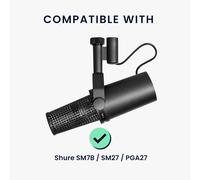 ASFASFq-Bonnette microphone compatible avec Shure SM7B / SM27 / PGA27 bonnette - Housse en mousse pour microphone - noir