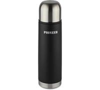 Asfasfq-Bouteille Isotherme À Double Paroi Sans Bpa En Acier Inoxydable 18/10 Avec Bouton-Poussoir Et Gobelet ¿ 0.35l, Noir, 8 Heures Chaud, 100% Étanche