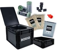 Asfasfq-Boxio Toilette Sèche Portable Séparateur D¿Urine - Wc Portable Pour Voyages, Bateaux, Déplacements, Jardin, Camping-Car Toilette Sèche Camping Compact : 40 X 30 X 28 Cm, Noir