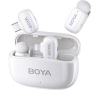 ASFASFq-BOYAMINI Micro Cravate sans Fil, avec Port USB-C/Lightning, Mini Microphone sans Fil iPhone/Android/Smartphone/Laptop/PC, pour Podcast Live Stream Tiktok Facebook vidéo vlog (2TX+2RX)