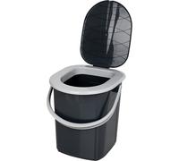 Asfasfq-Branq Home Essential 100% Plastique Polypropylène Recyclé, Écologique, Toilettes De Camping Mobiles 22 L Avec Charge Maximale Jusqu'à 120 Kg, Eco Anthracite, Taille Unique
