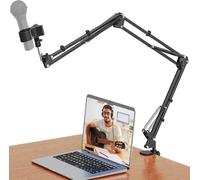 ASFASFq-Bras de Micro, Bras Micro Pieds Réglable de Bureau avec Adaptateur 1/4"" à 5/8"", Suspension Supports de Microphone avec Pince de Montage de Table pour TikTok, Streaming, Studio Enregistrement