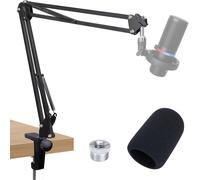 ASFASFq-Bras de microphone pour HyperX DuoCast ¿ Bras de microphone compatible avec HyperX HyperX DuoCast, bras de micro avec housse de microphone, améliore la qualité du son, bras de micro pour DuoC