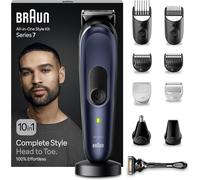 Asfasfq-Braun Tondeuse Electrique Tout-En-Un Series 7 Mgk7410, Kit 10-En-1 Avec Sabot Pour Zones Sensibles Et Rasoir Gillette, Coffret De Rasage Avec Accessoires, Conçue Pour Raser Barbe, Cheveux Et