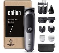 Asfasfq-Braun Tondeuse Tout-En-Un Series 7, Kit 12-En-1, Lame Problade, Technologie Autosense, 120 Min D'autonomie, Protection Skinguard, Barbe En Dégradé, Manche Aquagrip Pratique Sous L'eau, Aio754