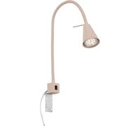 Asfasfq-Briloner - Applique Murale Intérieure Avec Interrupteur Intégré, Orientable, Lumière Blanche Chaude, Applique Murale, Applique Murale Chambre, Lampe Murale, Appliques, 6 X 40,5 Cm, Beige