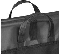 ASFASFq-Brouette de Jardin Pliable, Roue en Caoutchouc sans air, Acier & Polyester, 46 litres, HLP 70x112x67 cm, Noire