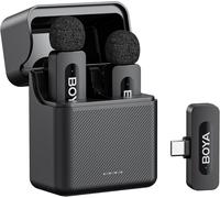 ASFASFq-BY-V30 Micro Cravate sans Fil pour iPhone 15/16, Android, Mini Microphone, 36H D'utilisation, Réduction du Bruit, Micro Cravate USB-C, Mode Silencieux, Microphone sans Fil à Pince 360°