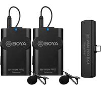 ASFASFq-by-WM4 Pro Système de Microphone Lavalier sans Fil 2 émetteurs avec récepteur de connecteur USB Type-C pour Samsung Huawei iPad Appareils Android Smartphone Diffusion en Direct Vlogging