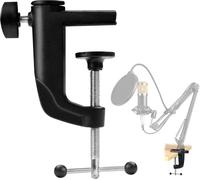 ASFASFq-C-Clamp Base Stand Mounting Accessory - Pince C Robuste Table Métal Collier Fixation Support Pour Microphones Avec Vis Réglable Bras Suspension Ciseaux Montage écran Lcd, 1pcs