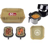 Asfasfq-C103acc004 Lot De 50 Barquettes En Papier Pour Four Beper, Idéales Pour Les Friteuses À Air Chaud De 5 À 10 Litres - Antiadhésives Et Sans Bpa