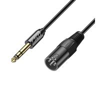 ASFASFq-Câble 1/4"" vers XLR, Câble d¿Interconnexion Équilibré Signal TRS 6,35 mm vers XLR Mâle, Cordon Microphone Compatible avec Micros, Amplificateurs, Mixeurs, 0,9 Mètre