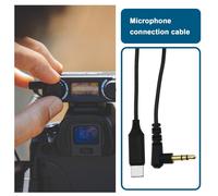 ASFASFq-Câble adaptateur audio de type C mâle vers TRS mâle 3,5 mm - Prise microphone - Compatible avec Hollyland Lark M1/150 - Pour téléphones Android - Noir