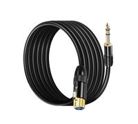 ASFASFq-Câble audio stéréo 1/4"" TRS vers XLR¿2M Câble microphone symétrique 6,35 mm (1/4 pouce) TRS mâle vers XLR femelle (6,35 mm) mâle mono vers XLR 3 broches femelle (1/4 TRS to XLR female, 2M)