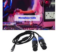 ASFASFq-Câble Audio USB-C vers Double XLR Femelle pour Microphone pour Enregistrement Audio Karaoké à Domicile (1 M)