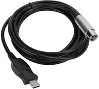 ASFASFq-Câble de Liaison de Microphone USB, 3 Broches USB2.0 Mâle vers XLR Femelle Cordon de Convertisseur de Liaison de Micro Adaptateur de Câble de Liaison de Micro pour Microphones ou Enregistreme