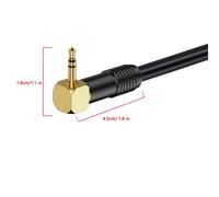 ASFASFq-Câble de microphone rectangulaire 90 degrés 3,5 mm vers XLR - Câble microphone XLR vers jack 3,5 mm - Câble auxiliaire stéréo 1/8"" vers XLR femelle - Adaptateur pour ordinateur portable,