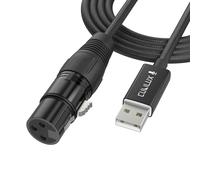 ASFASFq-Câble Microphone USB A vers XLR, Cordon MIC USB vers XLR Femelle pour Ordinateur Portable, PC, 2 mètres
