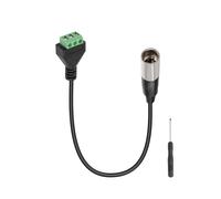 ASFASFq-Câble Mini-XLR Vers Bornier à Vis, Mini-XLR 3 Broches Mâle Vers Adaptateur de Borne 3 Pôles Sans Soudure Pour Micro, Enceintes, Caméra (30cm, Mâle)