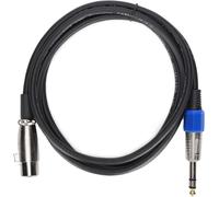 ASFASFq-Câble XLR Femelle à 1/4 Pouce TRS (6,35 Mm), Câble D'interconnexion de Signal Symétrique à Fil Jack TRS Câble de Raccordement XLR à Quart de Pouce pour Microphones, Mélangeurs, Audio, 6,6 Pie