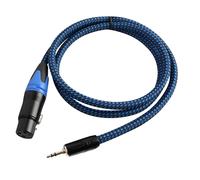 ASFASFq-Câble XLR Femelle vers Jack 3,5mm - Adaptateur Microphone pour Caméscopes, Appareils Photo Reflex Numériques et Enregistreurs, Câble de 1m, Qualité Professionnelle pour Audio Haute Fidélité