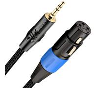 ASFASFq-Câble XLR vers 3,5 mm, Câble de microphone XLR femelle déséquilibré vers mini jack stéréo 3,5 mm cordon micro pour Téléphone, Portable, Haut-parleur, Mélangeur - 1 mètre
