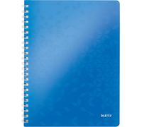 Asfasfq-Cahier À Spirales A4 Pp Quadrillé, 160 Pages 80g/M², Leitz Wow, Bleu, 46380036