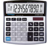 Asfasfq-Calculatrice De Bureau Donau Tech/K-Dt4101-38 Fonction Racine À 10 Chiffres/ 136x134x28mm/ Couleur: Argent/Calculatrice Avec Affichage À 10 Chiffres/Double Alimentation/Garantie 5 Ans