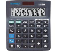 Asfasfq-Calculatrice De Bureau Donau Tech/K-Dt4128-01 Fonction Racine 12 Chiffres/ 140x122x22mm/ Couleur: Noir/Calculatrice Avec Affichage 12 Chiffres/Double Alimentation/Garantie 5 Ans