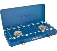 ASFASFq-Campingaz Base Camp, Réchaud de Camping compact à Couvercle, Possibilités de Cuisson variées avec 2 Plaques, Réchaud à Gaz à 2 Flammes à Puissance 2 x 1 600 W, Réchaud à Gaz pour le Camping