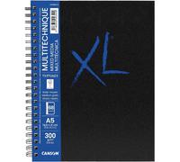 Asfasfq-Canson Xl Art Book - Carnet Spiralé 68 Pages - Papier Multitechnique - Grain Moyen - 14,8 X 21 Cm - 300g/M² - Blanc