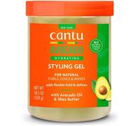 Asfasfq-Cantu - Gel Coiffant Hydratant À L'avocat Sans Alcool - Femme - 524 G - Définition Forte Et Nutrition Sans Effet Cartonné