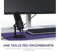 ASFASFq-Capsule Mini Microphone USB ¿ AP-WMMIC-B1 - Haute résolution ¿ Directivité cardioïde ¿ Idéal pour Le Streaming, la création de Contenu et la Diffusion de podcasts ¿ Noir