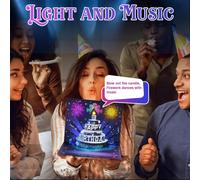 Asfasfq-Carte D'anniversaire Sonore, Légère Et Pop-Up 3d, Qui Est Lumineuse Et Chanteuse, Et Avec Une Bougie Soufflable Sur Le Motif D'un Gâteau D'anniversaire. C'est Un Magnifique Cadeau D'anniversa