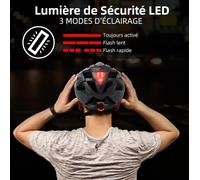 Asfasfq-Casque De Vélo Avec Éclairage Led, Casque De Vélo Avec Éclairage De Sécurité Casque De Vélo Magnétique Et Écran Amovible Visiere À Roulettes Ski Snowboard Casque Velo Pour Homme Femme Nr-096