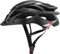 Asfasfq-Casque De Vélo Avec Lumière Led - Unisexe - Taille Réglable - Respirant - Pour Homme Et Femme (52-62 Cm)