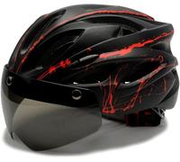 Asfasfq-Casque De Vélo Avec Visière - Casque De Vélo Léger Avec Lunettes Magnétiques - Unisexe - Taille Réglable - Casque De Vtt Pour Homme Et Femme
